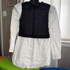 Wnsor Black and White Layered Shirt